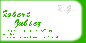 robert gubicz business card